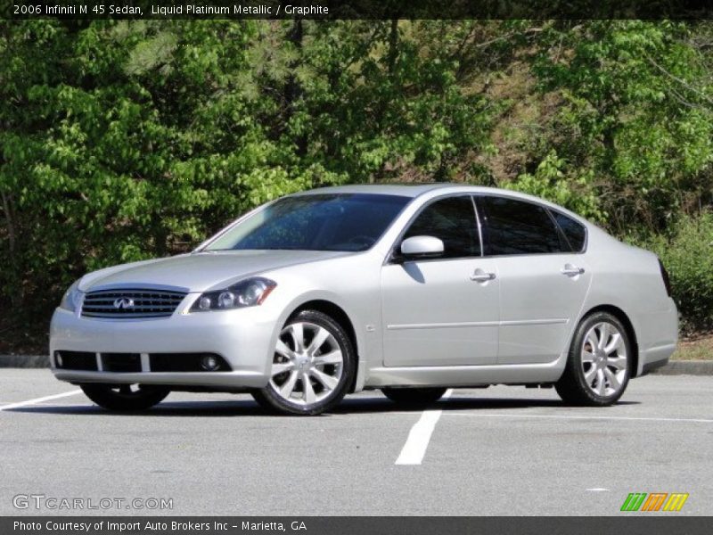 Liquid Platinum Metallic / Graphite 2006 Infiniti M 45 Sedan