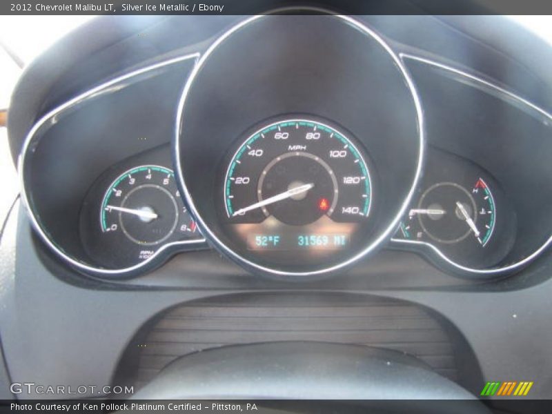 Silver Ice Metallic / Ebony 2012 Chevrolet Malibu LT
