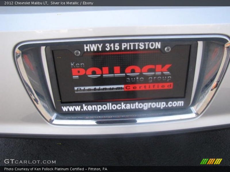 Silver Ice Metallic / Ebony 2012 Chevrolet Malibu LT