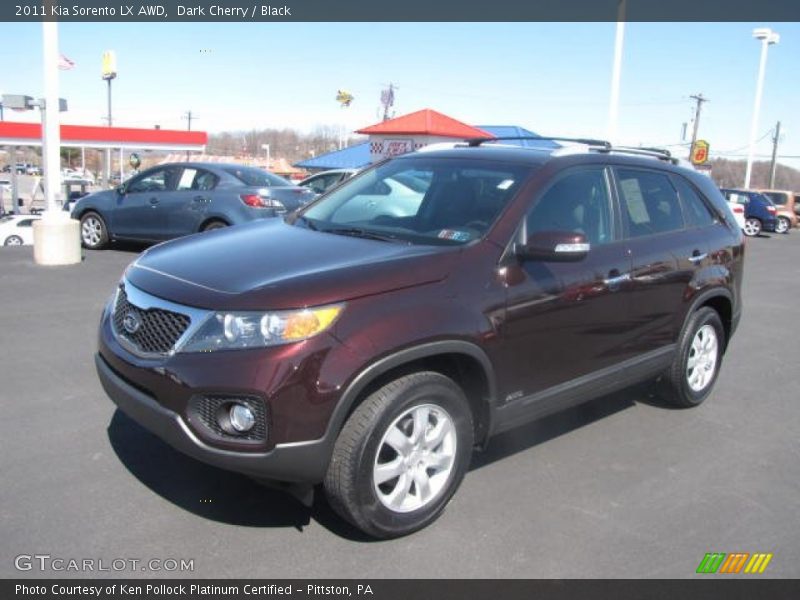 Dark Cherry / Black 2011 Kia Sorento LX AWD