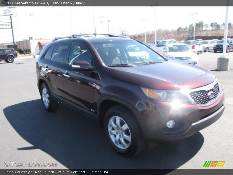 Dark Cherry / Black 2011 Kia Sorento LX AWD