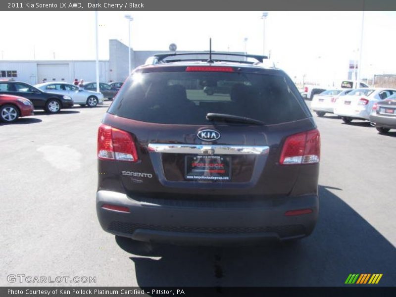 Dark Cherry / Black 2011 Kia Sorento LX AWD