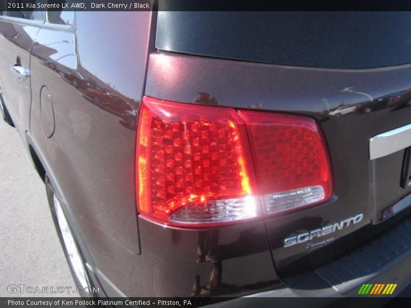 Dark Cherry / Black 2011 Kia Sorento LX AWD