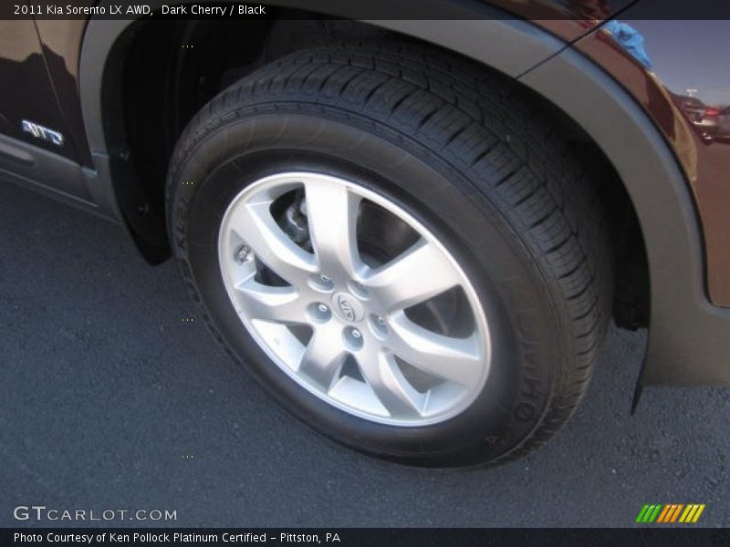Dark Cherry / Black 2011 Kia Sorento LX AWD