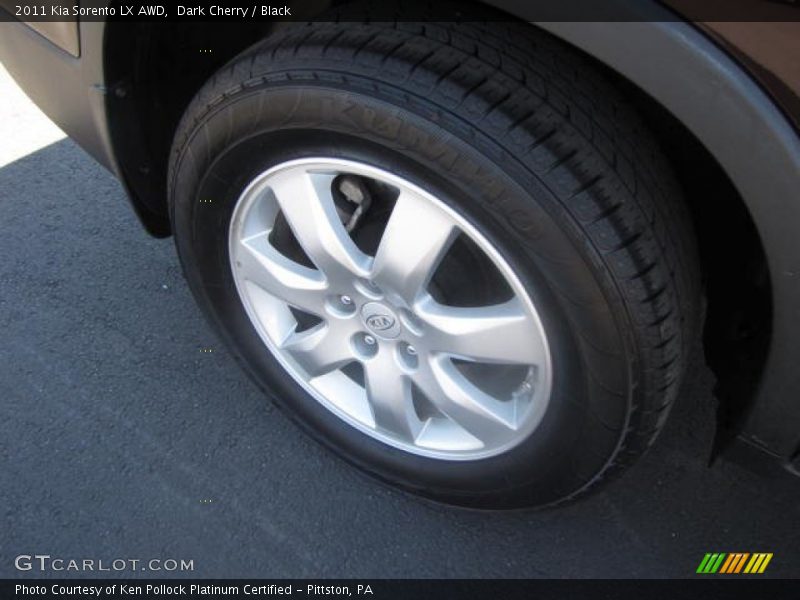 Dark Cherry / Black 2011 Kia Sorento LX AWD