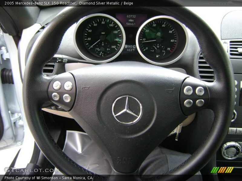 Diamond Silver Metallic / Beige 2005 Mercedes-Benz SLK 350 Roadster