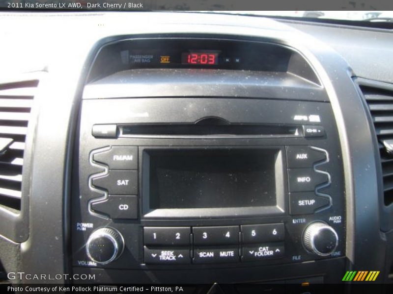 Dark Cherry / Black 2011 Kia Sorento LX AWD