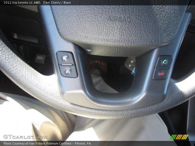 Dark Cherry / Black 2011 Kia Sorento LX AWD