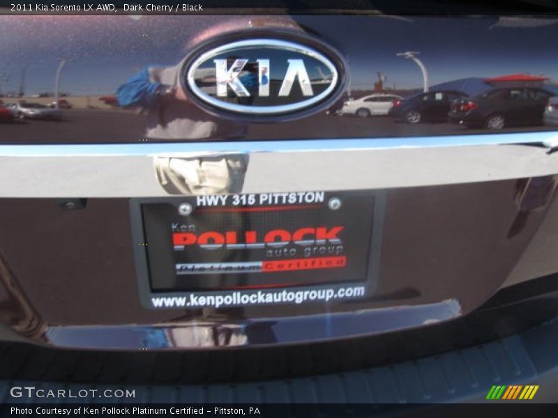 Dark Cherry / Black 2011 Kia Sorento LX AWD