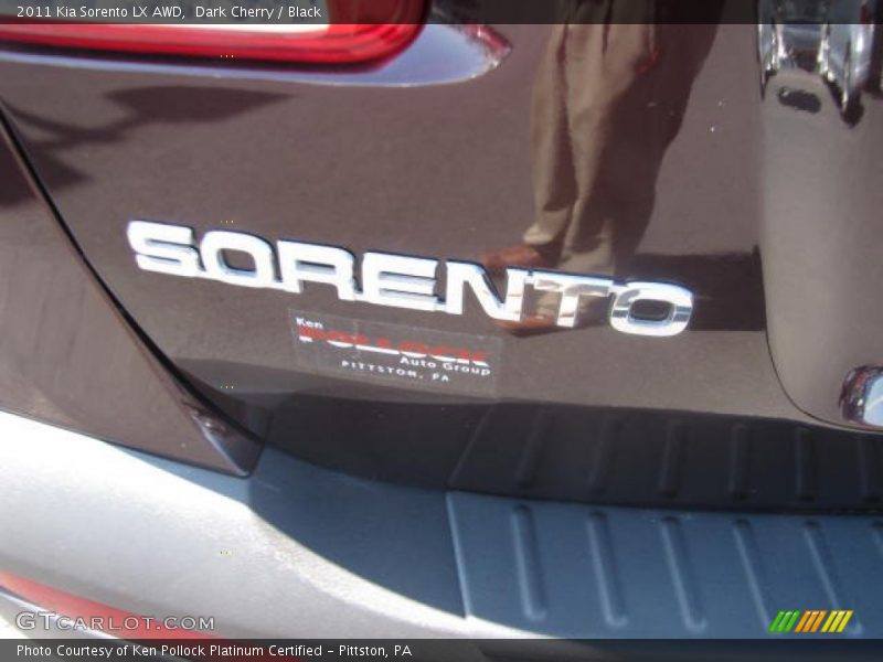 Dark Cherry / Black 2011 Kia Sorento LX AWD