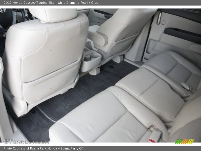 White Diamond Pearl / Gray 2012 Honda Odyssey Touring Elite