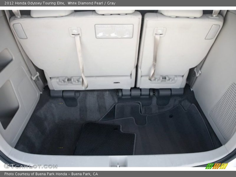 White Diamond Pearl / Gray 2012 Honda Odyssey Touring Elite