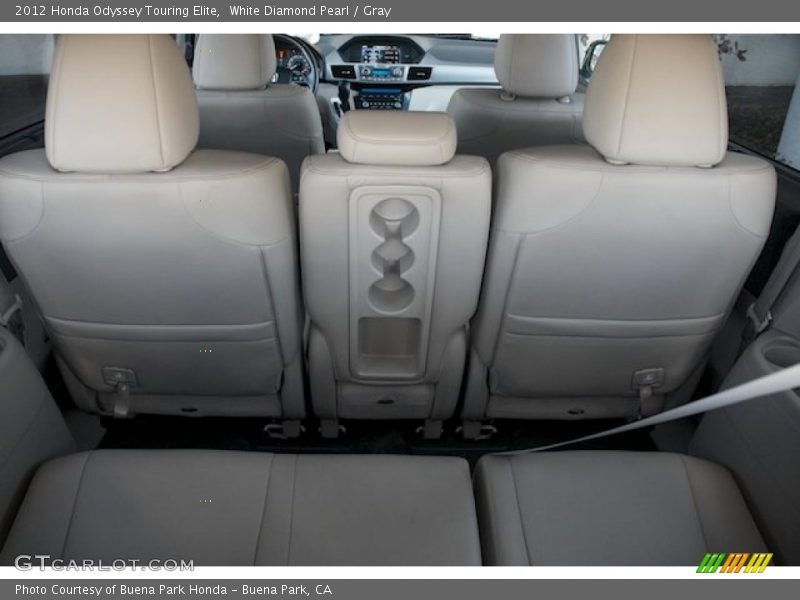 White Diamond Pearl / Gray 2012 Honda Odyssey Touring Elite
