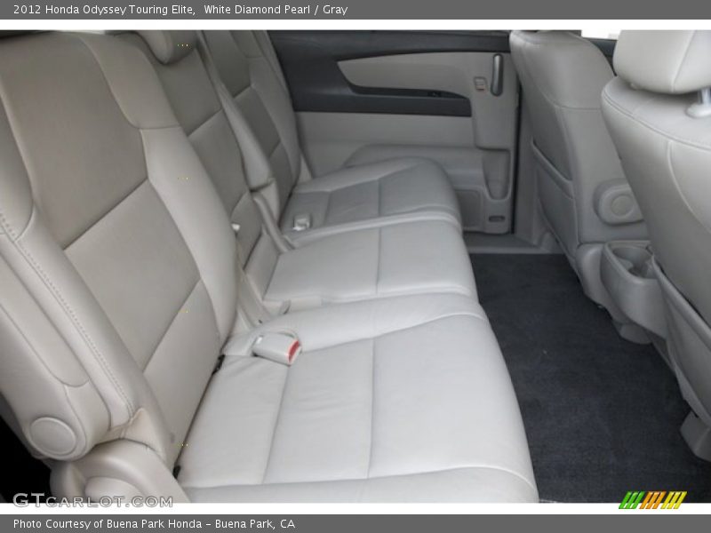 White Diamond Pearl / Gray 2012 Honda Odyssey Touring Elite