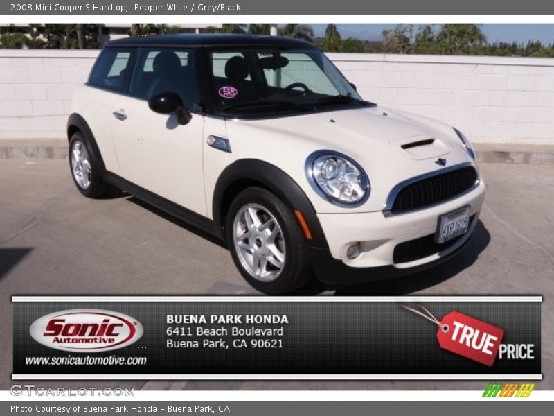 Pepper White / Grey/Black 2008 Mini Cooper S Hardtop