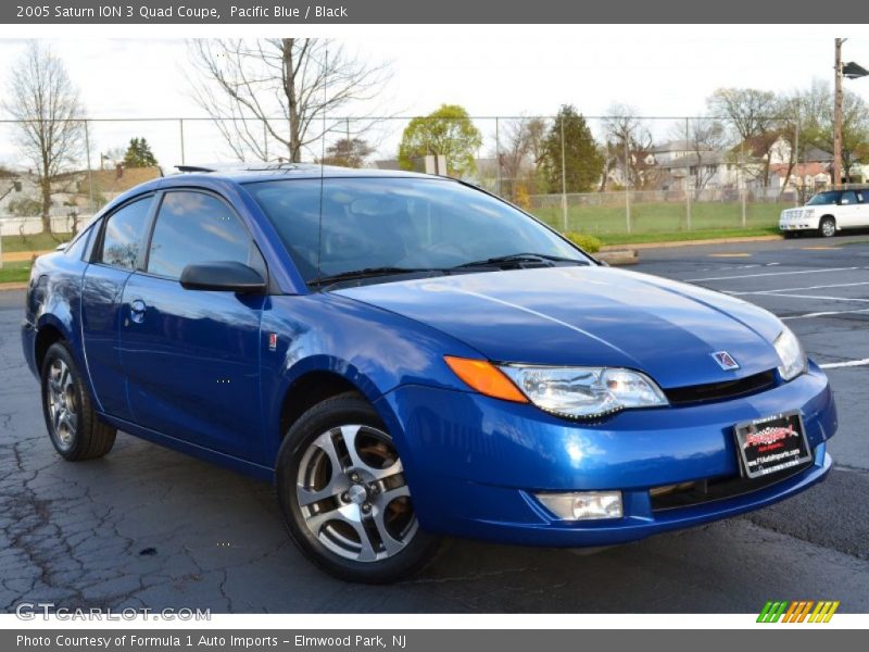 Pacific Blue / Black 2005 Saturn ION 3 Quad Coupe