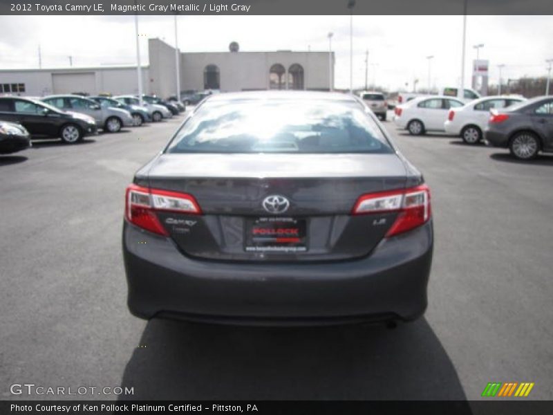 Magnetic Gray Metallic / Light Gray 2012 Toyota Camry LE