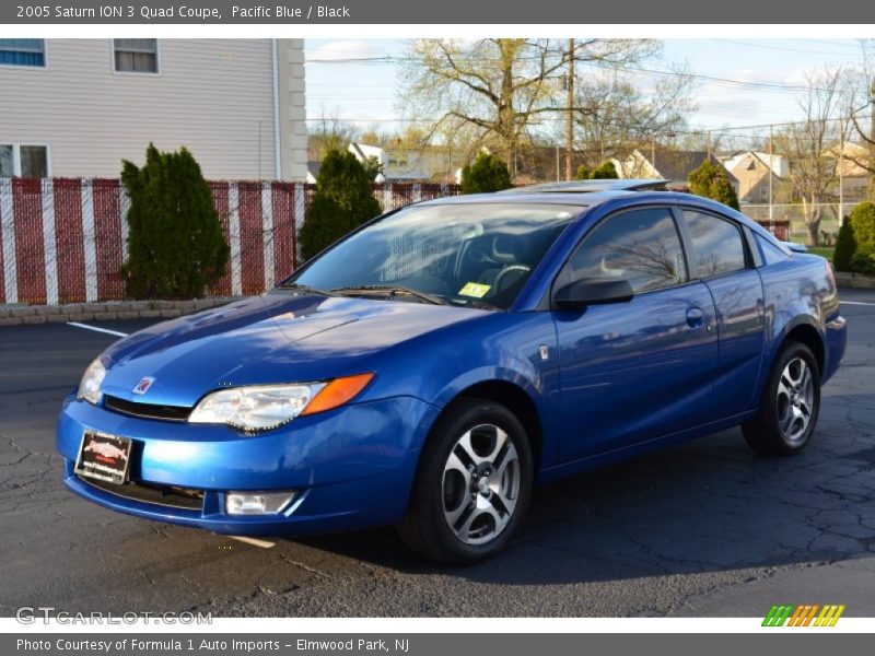 Pacific Blue / Black 2005 Saturn ION 3 Quad Coupe