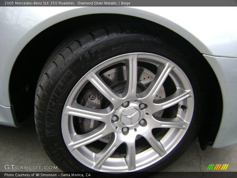 Diamond Silver Metallic / Beige 2005 Mercedes-Benz SLK 350 Roadster