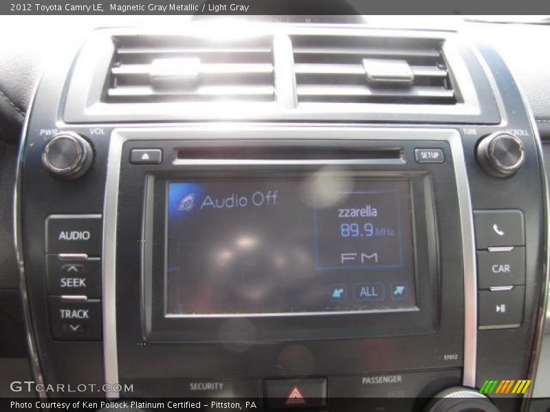 Magnetic Gray Metallic / Light Gray 2012 Toyota Camry LE