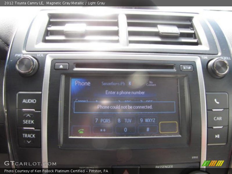 Magnetic Gray Metallic / Light Gray 2012 Toyota Camry LE
