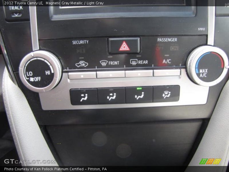 Magnetic Gray Metallic / Light Gray 2012 Toyota Camry LE