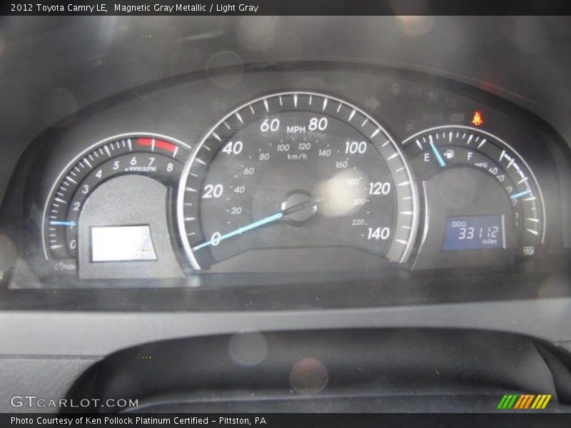 Magnetic Gray Metallic / Light Gray 2012 Toyota Camry LE