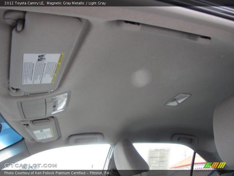 Magnetic Gray Metallic / Light Gray 2012 Toyota Camry LE