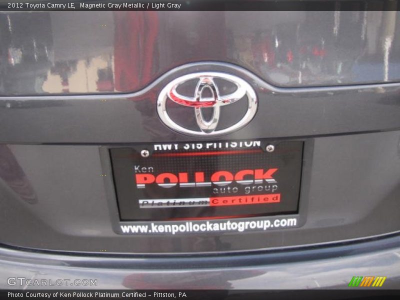 Magnetic Gray Metallic / Light Gray 2012 Toyota Camry LE