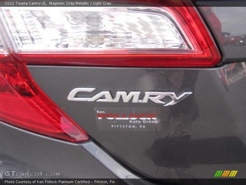Magnetic Gray Metallic / Light Gray 2012 Toyota Camry LE