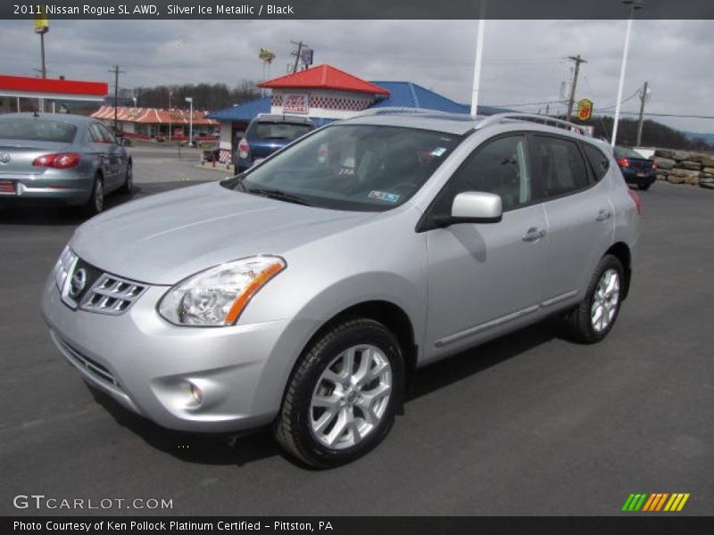 Silver Ice Metallic / Black 2011 Nissan Rogue SL AWD