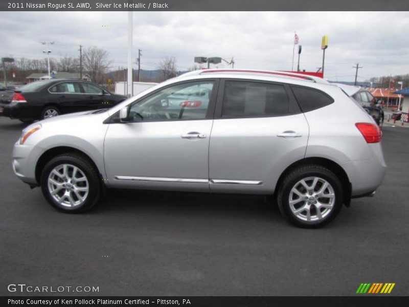 Silver Ice Metallic / Black 2011 Nissan Rogue SL AWD