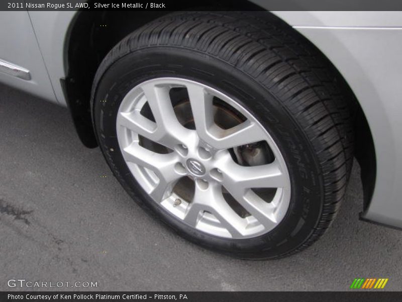 Silver Ice Metallic / Black 2011 Nissan Rogue SL AWD