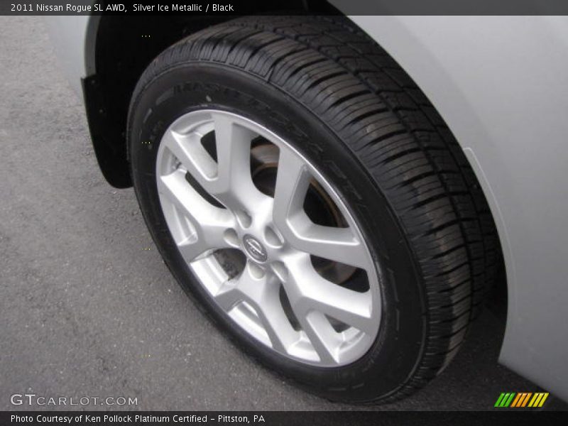 Silver Ice Metallic / Black 2011 Nissan Rogue SL AWD