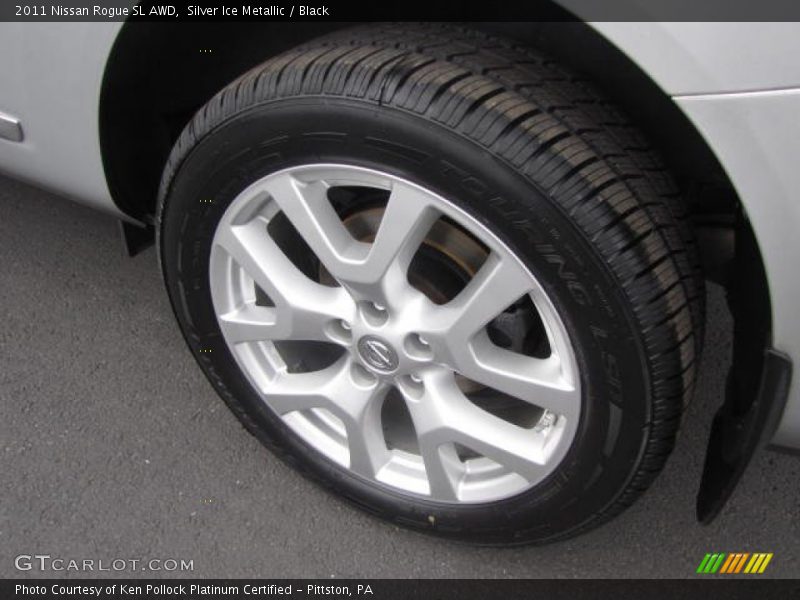 Silver Ice Metallic / Black 2011 Nissan Rogue SL AWD