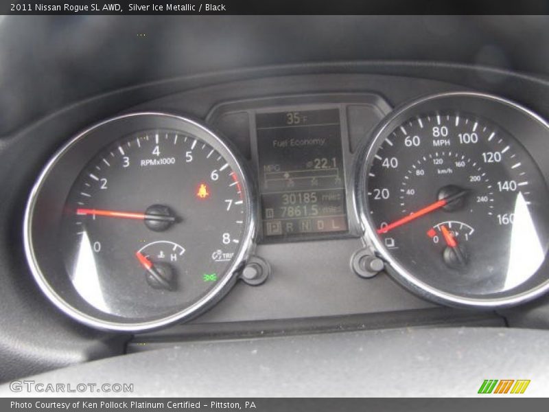 Silver Ice Metallic / Black 2011 Nissan Rogue SL AWD