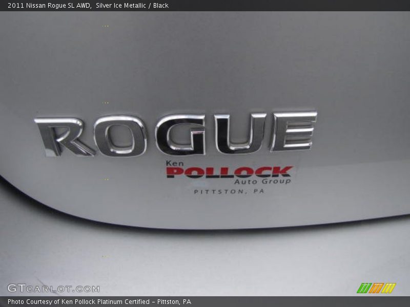 Silver Ice Metallic / Black 2011 Nissan Rogue SL AWD