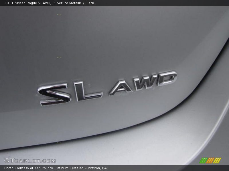 Silver Ice Metallic / Black 2011 Nissan Rogue SL AWD
