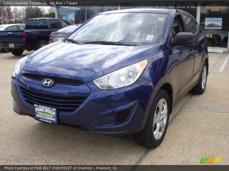Iris Blue / Taupe 2011 Hyundai Tucson GL