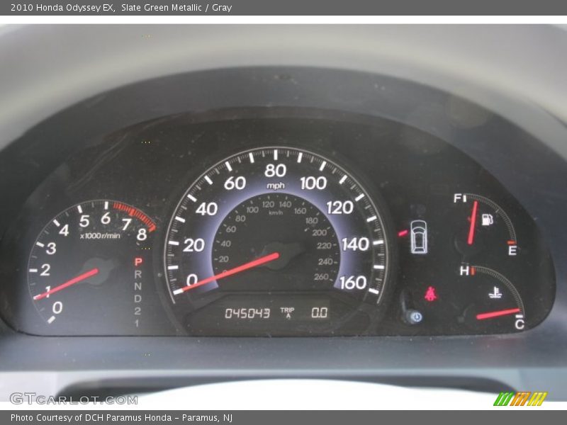 Slate Green Metallic / Gray 2010 Honda Odyssey EX