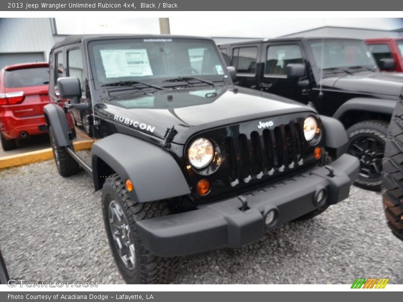Black / Black 2013 Jeep Wrangler Unlimited Rubicon 4x4