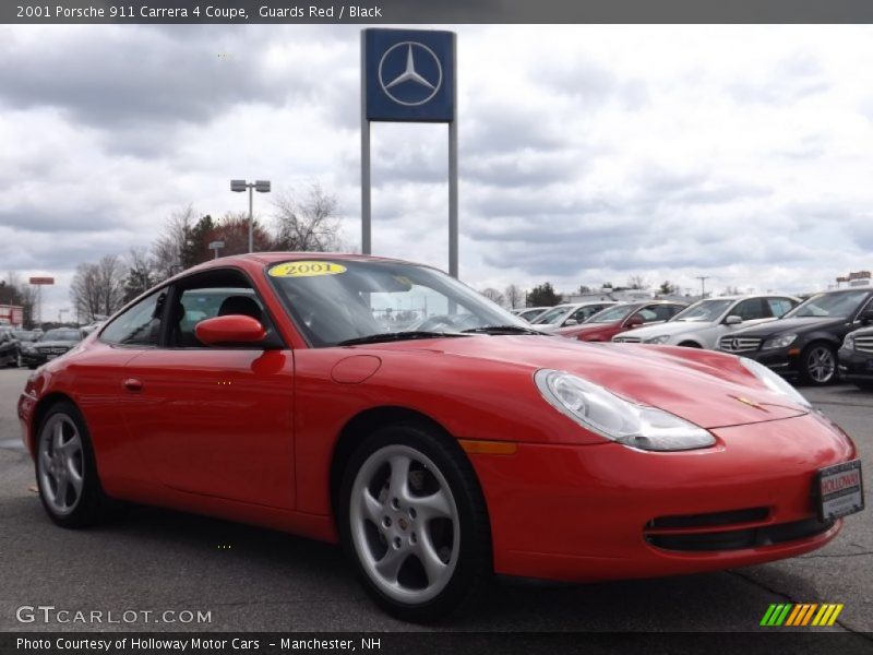 Guards Red / Black 2001 Porsche 911 Carrera 4 Coupe