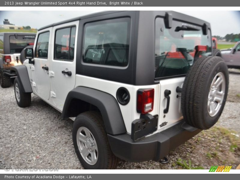 Bright White / Black 2013 Jeep Wrangler Unlimited Sport 4x4 Right Hand Drive