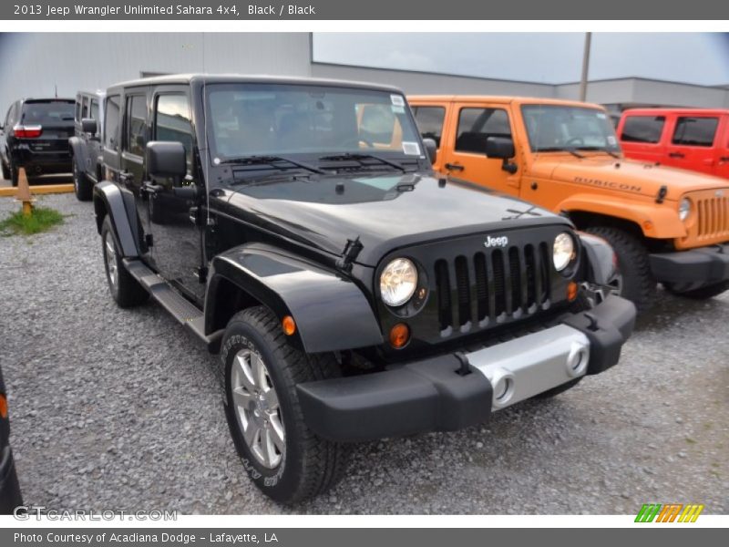 Black / Black 2013 Jeep Wrangler Unlimited Sahara 4x4