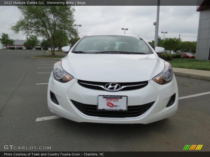 Shimmering White / Beige 2012 Hyundai Elantra GLS