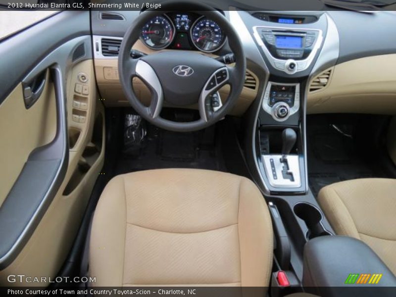 Shimmering White / Beige 2012 Hyundai Elantra GLS