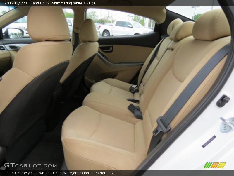 Shimmering White / Beige 2012 Hyundai Elantra GLS
