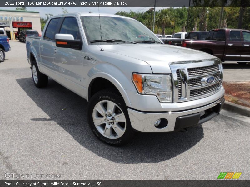 Ingot Silver Metallic / Black 2012 Ford F150 Lariat SuperCrew 4x4