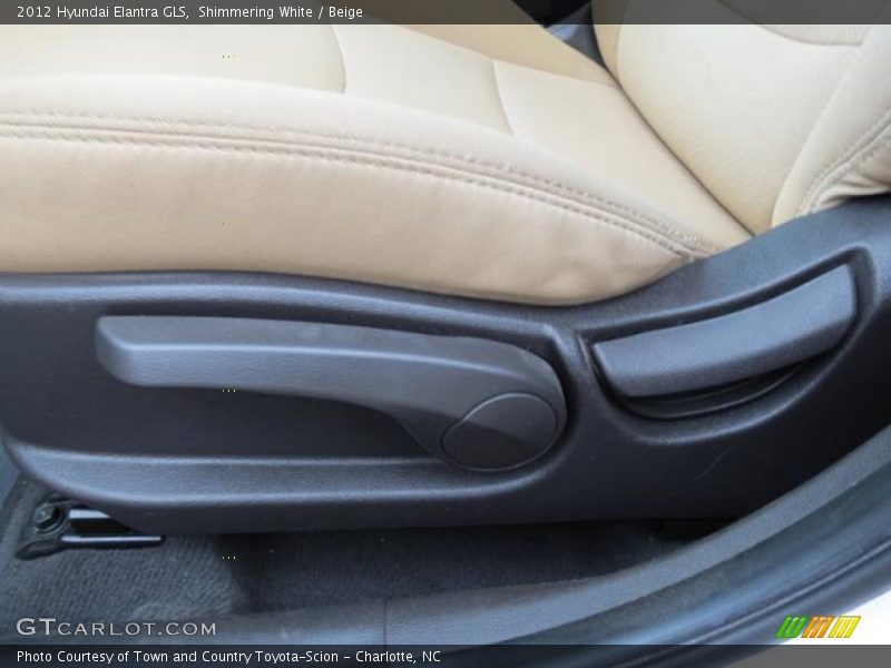 Shimmering White / Beige 2012 Hyundai Elantra GLS