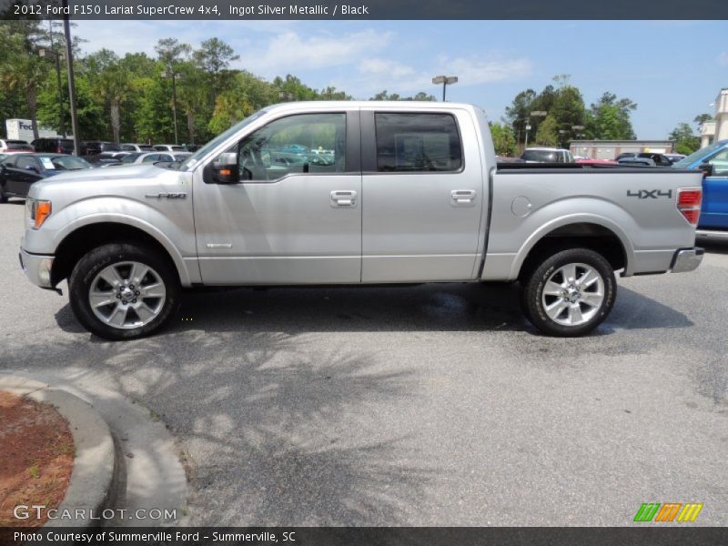 Ingot Silver Metallic / Black 2012 Ford F150 Lariat SuperCrew 4x4